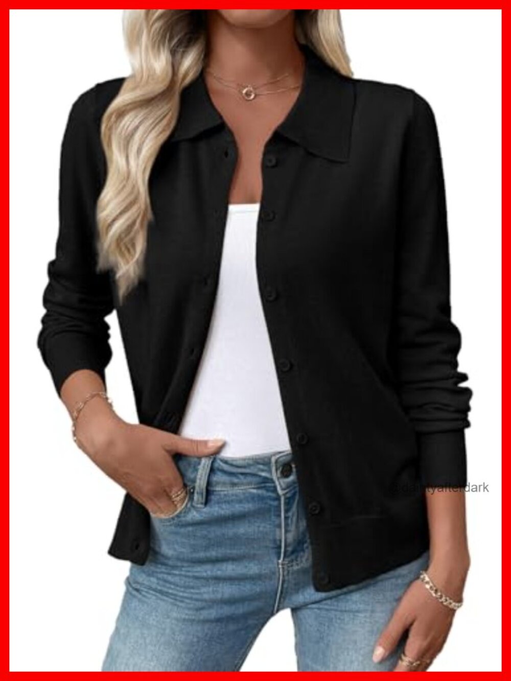 Wool Blend Button Down Cardigan Sweater Lightweight Fall Layering